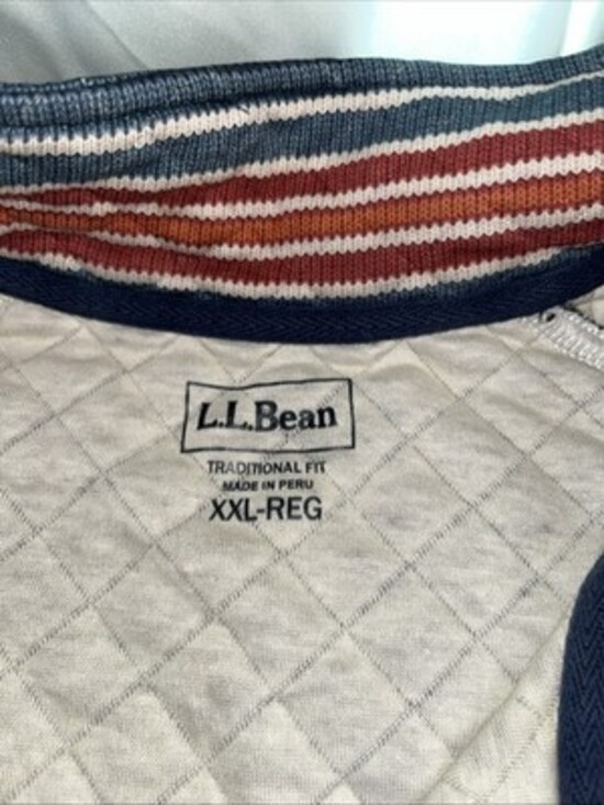 L. L. Bean Quarter Snap Quilted Pullover XXL - Picture 4 of 8